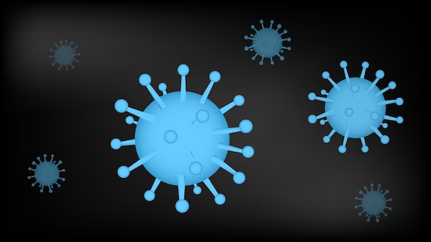 Vector ilustración vectorial del coronavirus 2019ncov