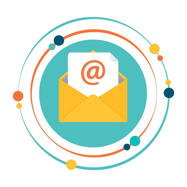 Ilustración vectorial de correo electrónico de correo electrónico símbolo de icono gráfico