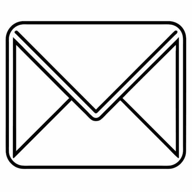 Ilustración vectorial de correo electrónico de fondo blanco