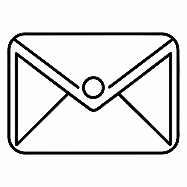Ilustración vectorial de correo electrónico de fondo blanco