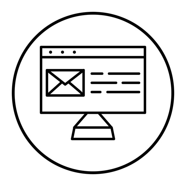 Ilustración vectorial por correo electrónico