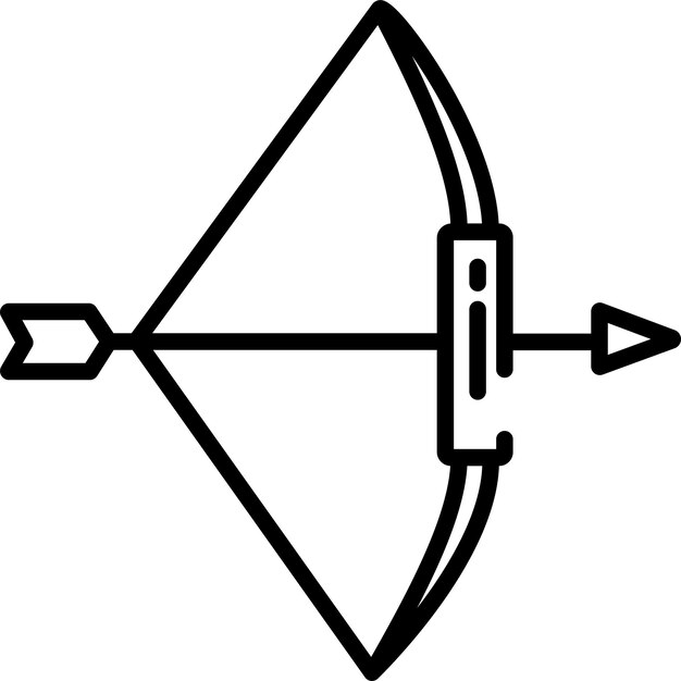 Ilustración vectorial corta del contorno del arco