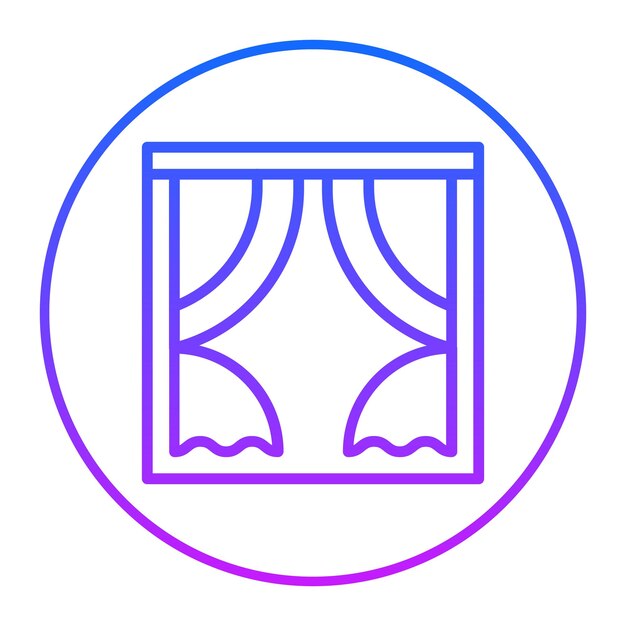 Ilustración vectorial de cortinas