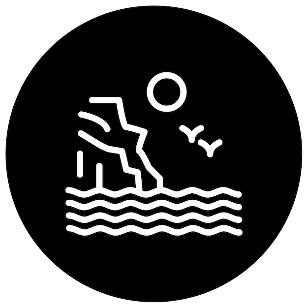 Ilustración vectorial de la costa