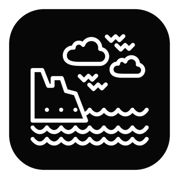 Ilustración vectorial de la costa