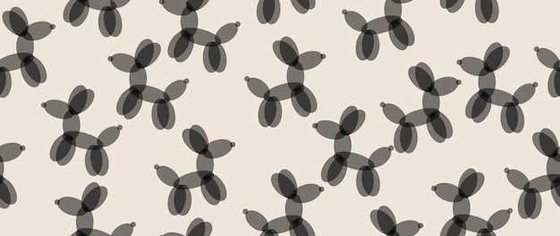 Ilustración vectorial sin costuras Un conjunto de globos en forma de animal sobre un fondo claro Perfecto para envolver regalosx9xA