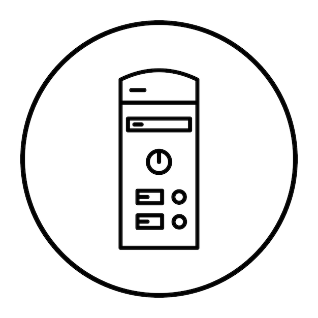 Ilustración vectorial de la CPU