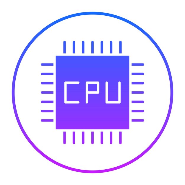 Ilustración vectorial de la CPU