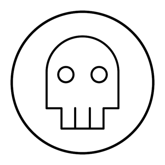 Ilustración vectorial del cráneo
