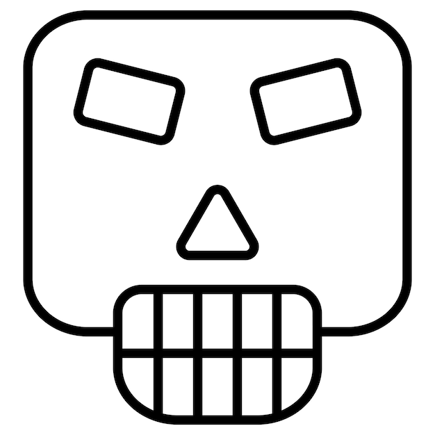 Ilustración vectorial del cráneo