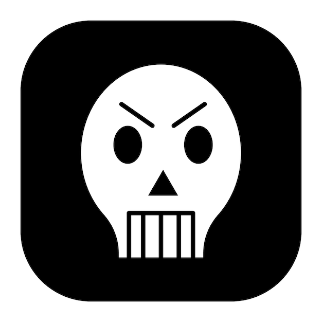 Ilustración vectorial del cráneo