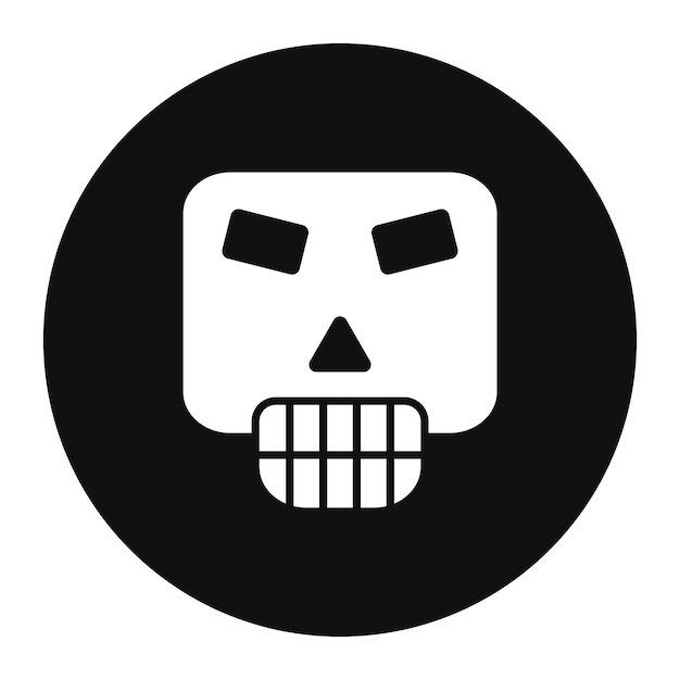 Ilustración vectorial del cráneo