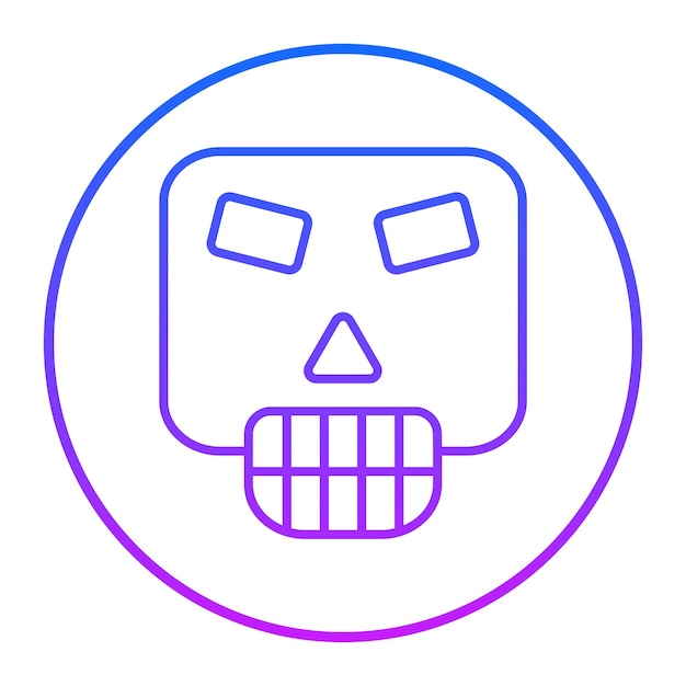 Ilustración vectorial del cráneo