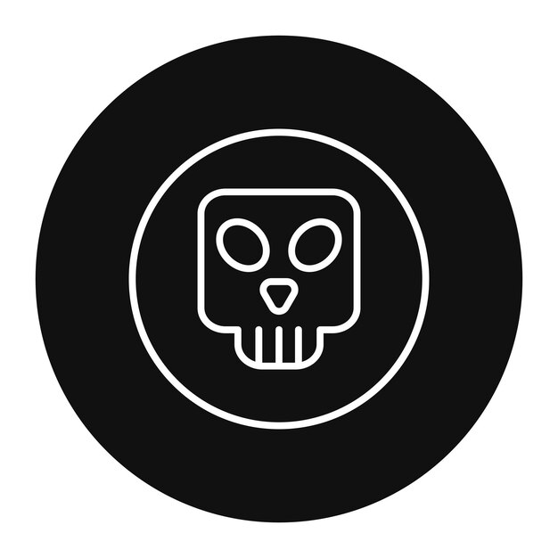 Ilustración vectorial del cráneo