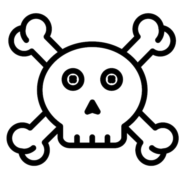 Ilustración vectorial del cráneo