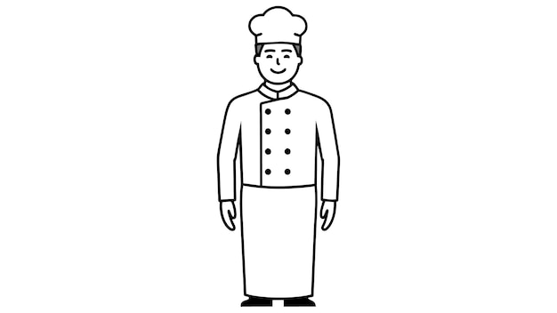 Ilustración vectorial creativa del chef Arte culinario en gráficos vibrantes