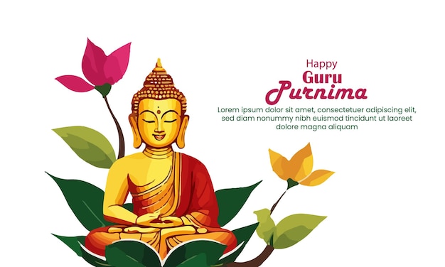 Ilustración vectorial creativa para el día de la celebración en honor a Guru Purnima