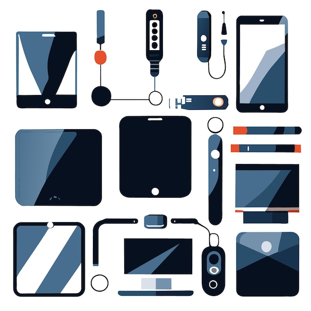 Ilustración vectorial creativa de gadgets modernos