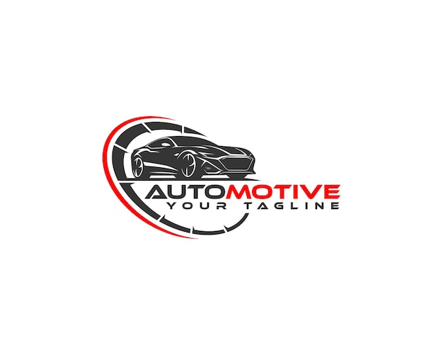 Ilustración vectorial creativa y mínima del logotipo del automóvil