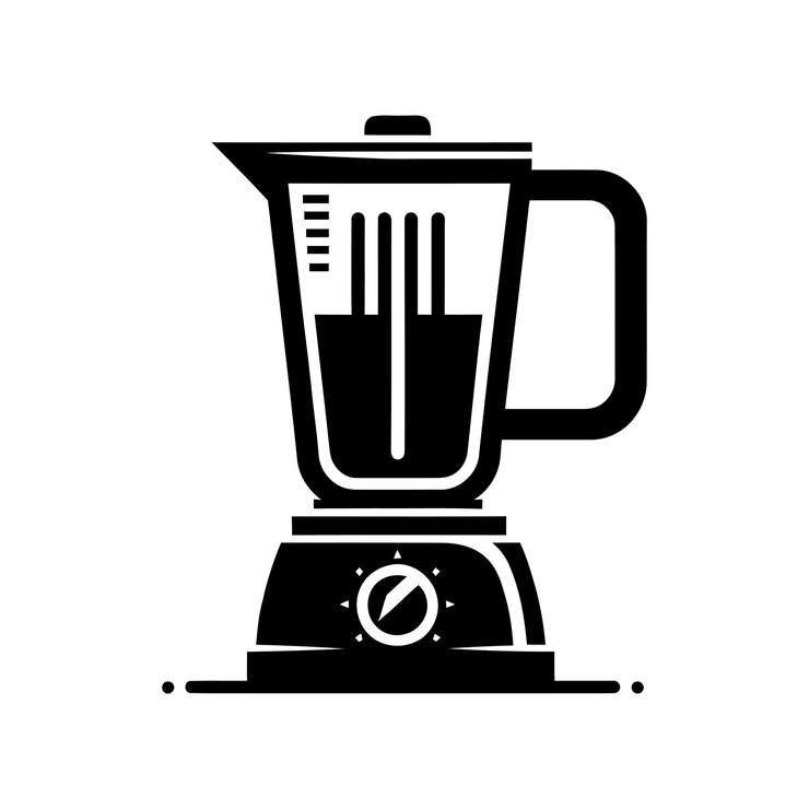 Ilustración vectorial creativa de la silueta de una licuadora