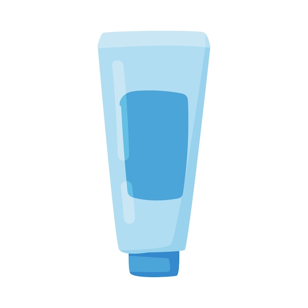 Ilustración vectorial de crema o loción de plástico para el cuidado de la piel de la cara y el cuerpo