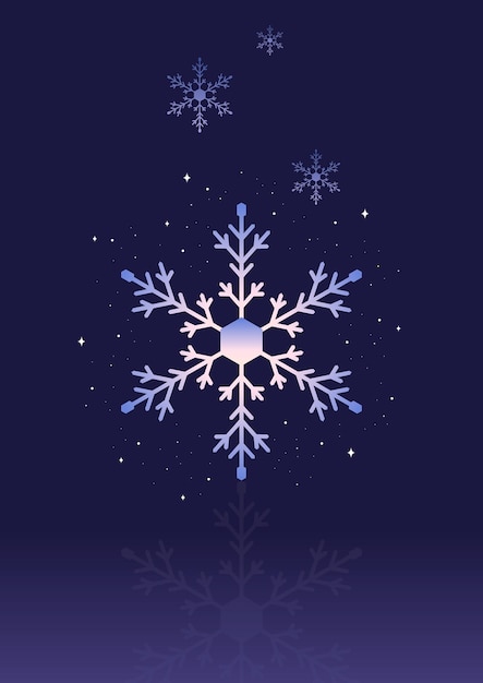 Ilustración vectorial de los cristales de nieve