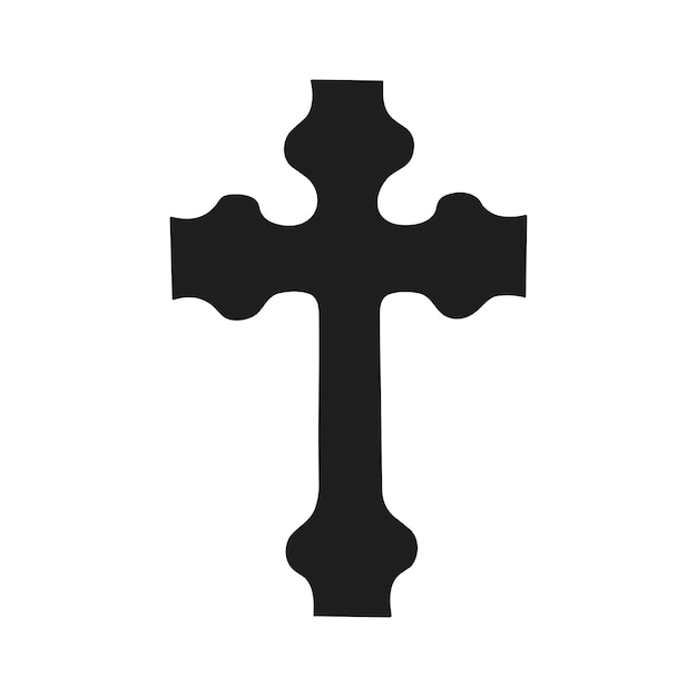 Ilustración vectorial de cruz adornada Símbolo religioso elegante para diseños espirituales y basados en la fe