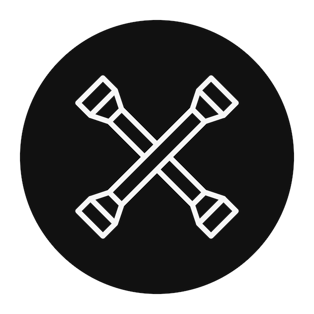 Ilustración vectorial cruzada de la llave