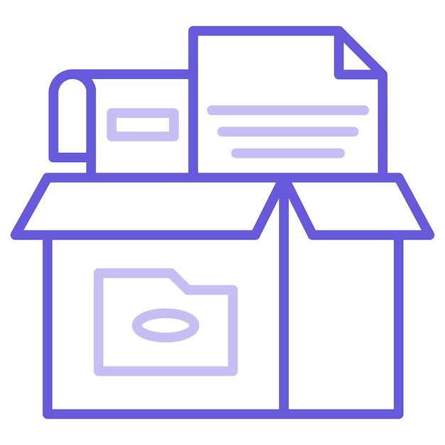 Ilustración vectorial del cuadro de documentos