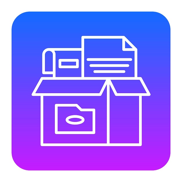 Ilustración vectorial del cuadro de documentos