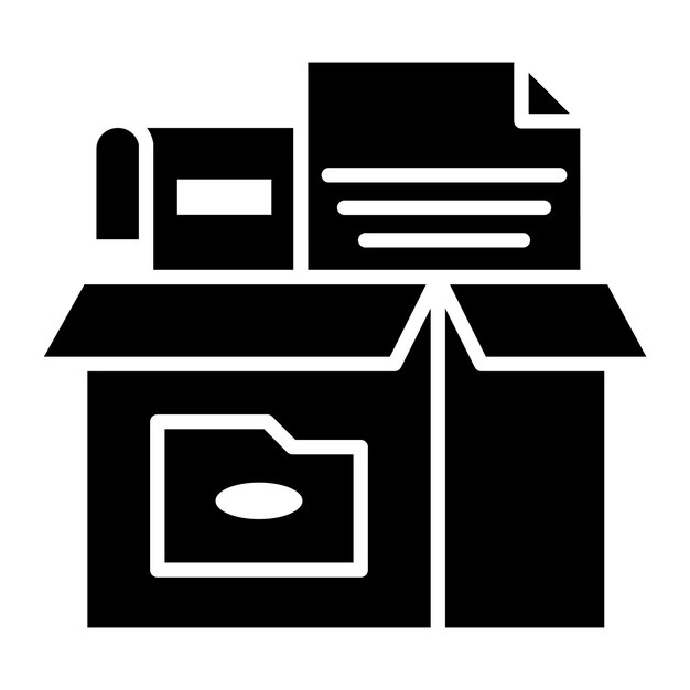 Ilustración vectorial del cuadro de documentos