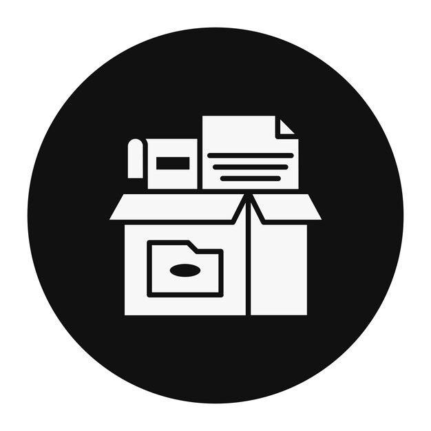 Ilustración vectorial del cuadro de documentos