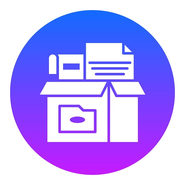 Ilustración vectorial del cuadro de documentos