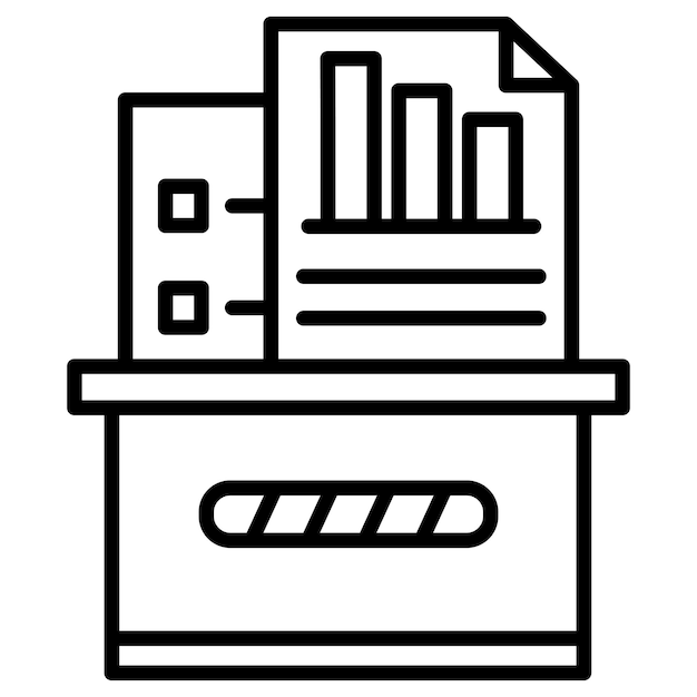 Ilustración vectorial del cuadro de documentos
