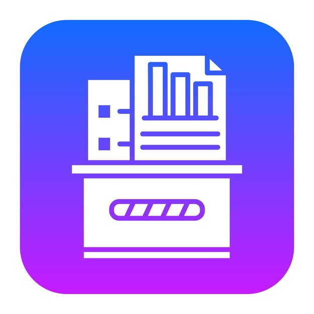 Ilustración vectorial del cuadro de documentos