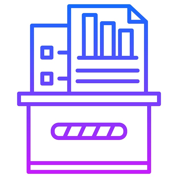 Ilustración vectorial del cuadro de documentos