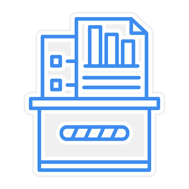 Ilustración vectorial del cuadro de documentos
