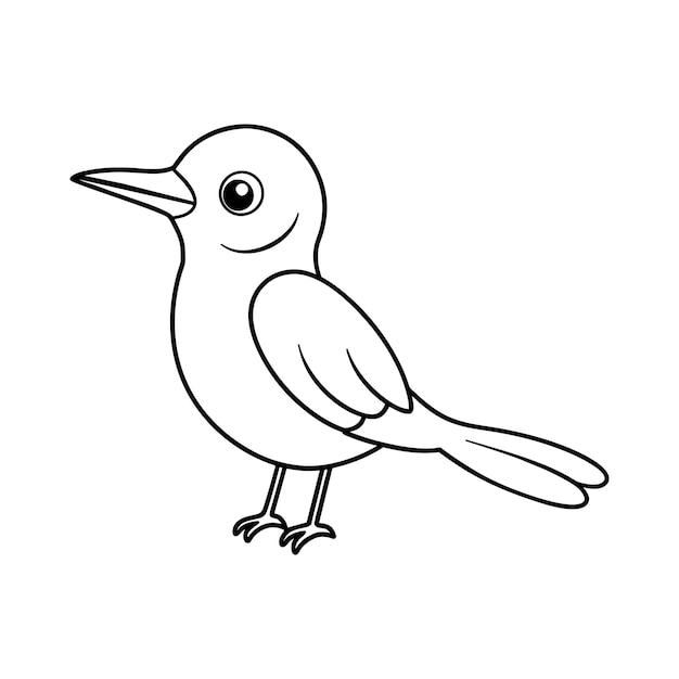 Ilustración vectorial de cucos Libro o página para colorear en blanco y negro para niños