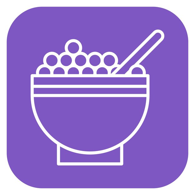 Ilustración vectorial del cuenco de cereales