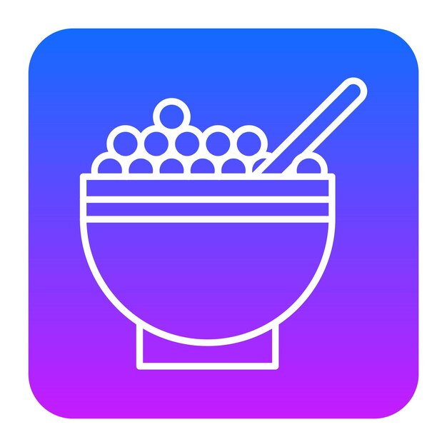 Ilustración vectorial del cuenco de cereales