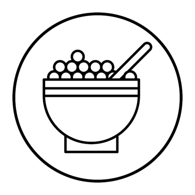 Ilustración vectorial del cuenco de cereales