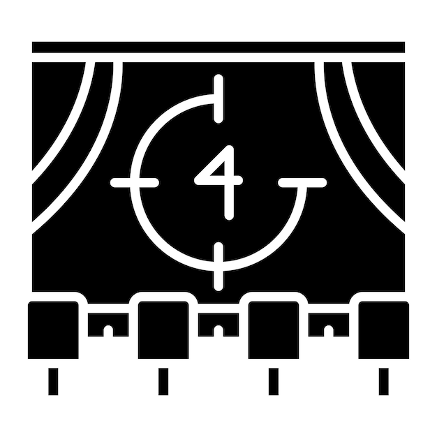 Ilustración vectorial de la cuenta atrás del cine