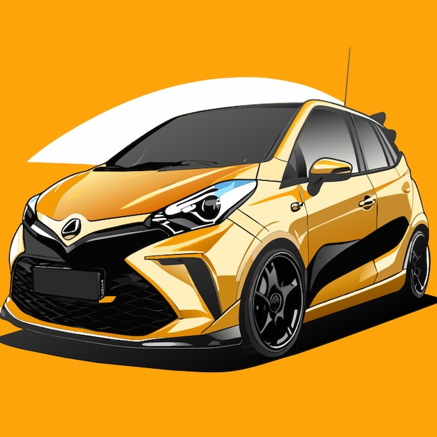 Vector ilustración vectorial de cuerpo completo de toyota sienta