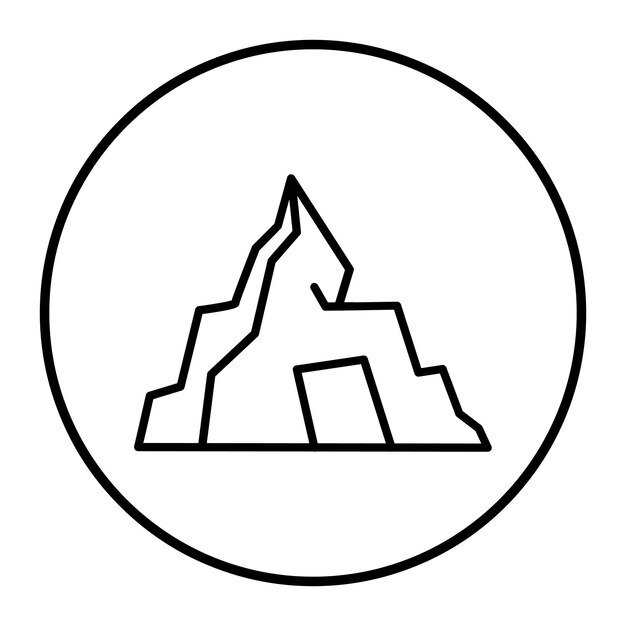 Ilustración vectorial de la cueva del desierto