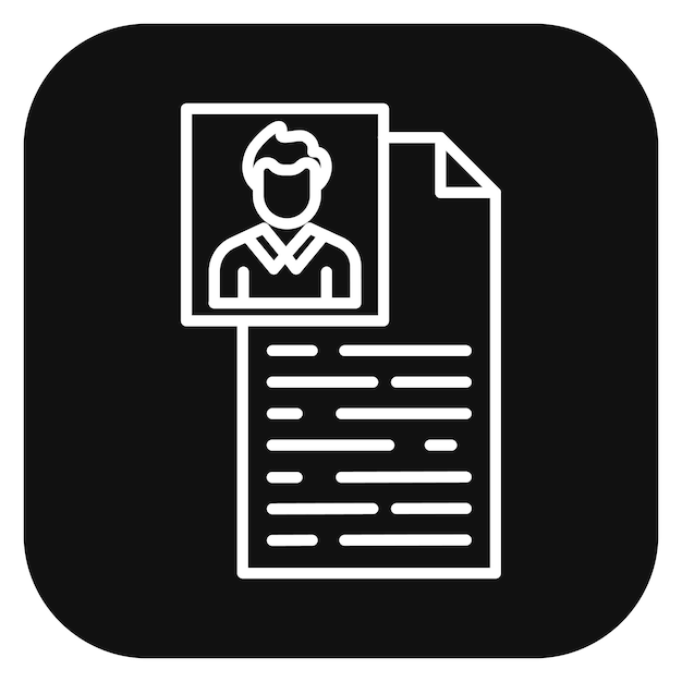 Ilustración vectorial del currículum vitae