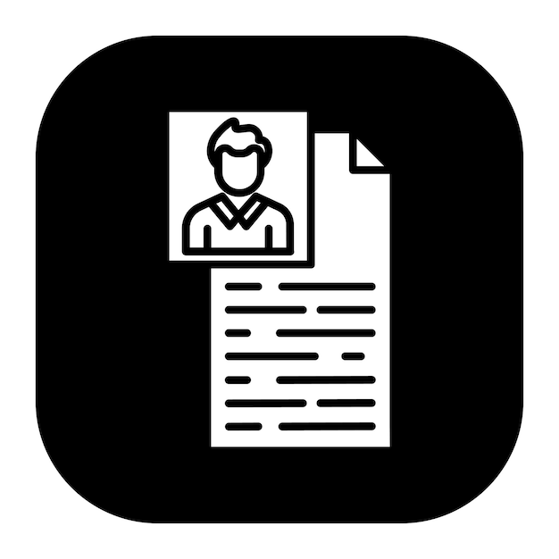 Ilustración vectorial del currículum vitae