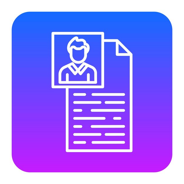 Ilustración vectorial del currículum vitae