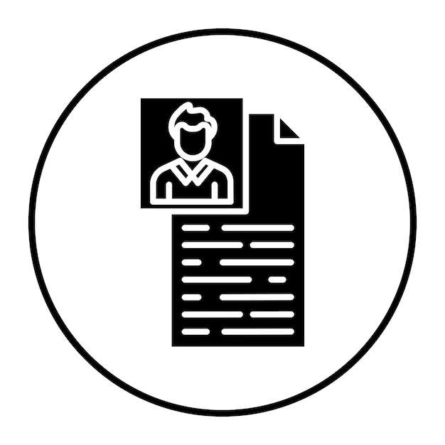 Ilustración vectorial del currículum vitae