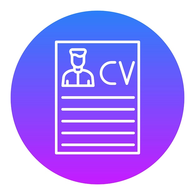 Ilustración vectorial del currículum vitae