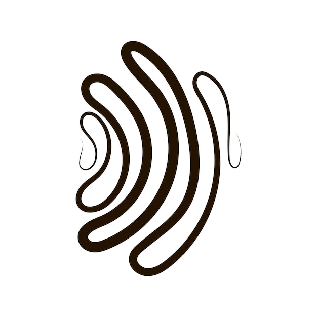 Ilustración vectorial de curva lineal